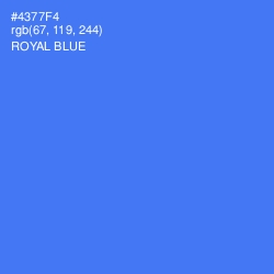 #4377F4 - Royal Blue Color Image