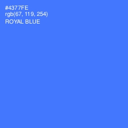 #4377FE - Royal Blue Color Image