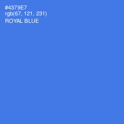 #4379E7 - Royal Blue Color Image