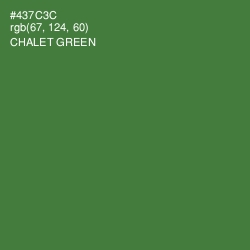 #437C3C - Chalet Green Color Image