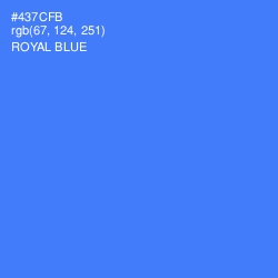 #437CFB - Royal Blue Color Image