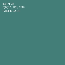 #437E78 - Faded Jade Color Image