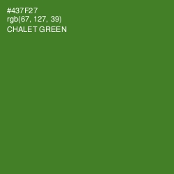 #437F27 - Chalet Green Color Image