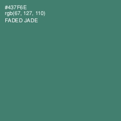 #437F6E - Faded Jade Color Image