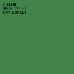 #43824B - Hippie Green Color Image