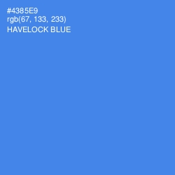 #4385E9 - Havelock Blue Color Image