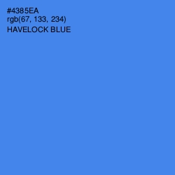 #4385EA - Havelock Blue Color Image