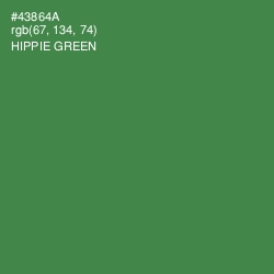 #43864A - Hippie Green Color Image