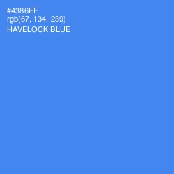 #4386EF - Havelock Blue Color Image