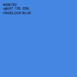 #4387E2 - Havelock Blue Color Image