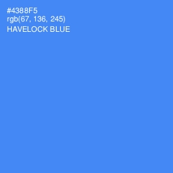 #4388F5 - Havelock Blue Color Image