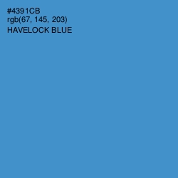 #4391CB - Havelock Blue Color Image