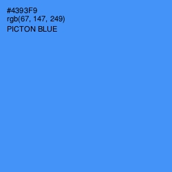 #4393F9 - Picton Blue Color Image