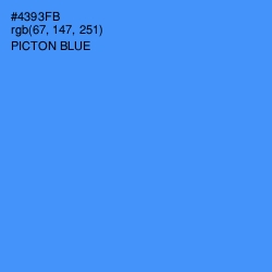 #4393FB - Picton Blue Color Image
