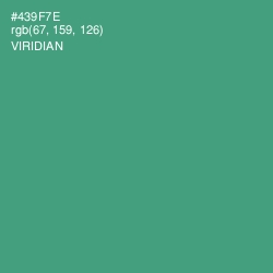 #439F7E - Viridian Color Image