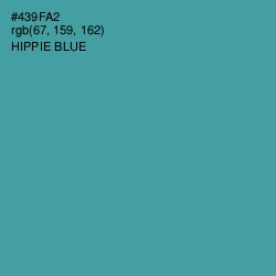 #439FA2 - Hippie Blue Color Image
