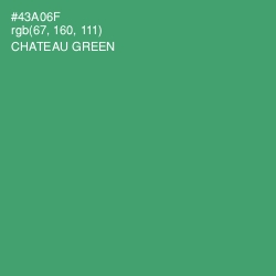 #43A06F - Chateau Green Color Image