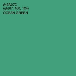 #43A07C - Ocean Green Color Image