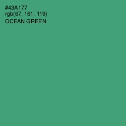 #43A177 - Ocean Green Color Image