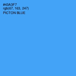 #43A3F7 - Picton Blue Color Image
