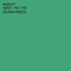 #43A477 - Ocean Green Color Image