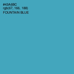 #43A6BC - Fountain Blue Color Image