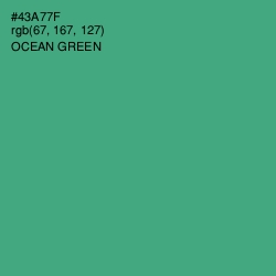 #43A77F - Ocean Green Color Image