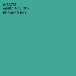 #43A797 - Breaker Bay Color Image