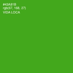 #43A81B - Vida Loca Color Image