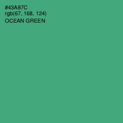 #43A87C - Ocean Green Color Image
