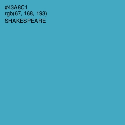 #43A8C1 - Shakespeare Color Image
