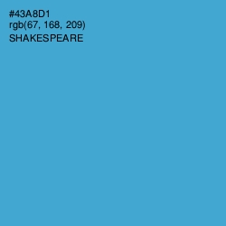 #43A8D1 - Shakespeare Color Image