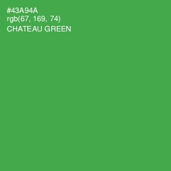 #43A94A - Chateau Green Color Image