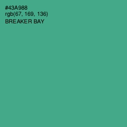 #43A988 - Breaker Bay Color Image
