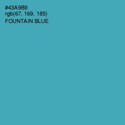 #43A9B9 - Fountain Blue Color Image