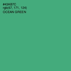 #43AB7C - Ocean Green Color Image