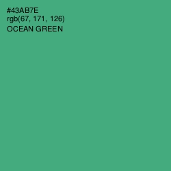 #43AB7E - Ocean Green Color Image