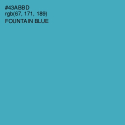 #43ABBD - Fountain Blue Color Image
