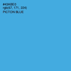 #43ABE0 - Picton Blue Color Image