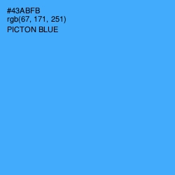 #43ABFB - Picton Blue Color Image