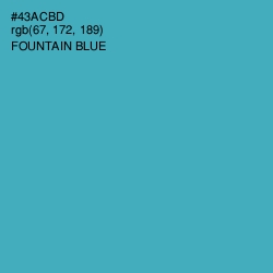 #43ACBD - Fountain Blue Color Image