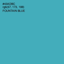 #43ADBC - Fountain Blue Color Image