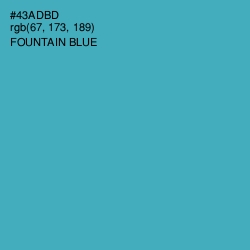 #43ADBD - Fountain Blue Color Image