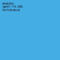 #43ADE4 - Picton Blue Color Image