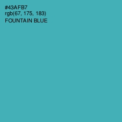 #43AFB7 - Fountain Blue Color Image