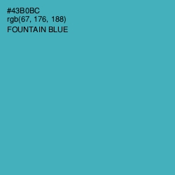 #43B0BC - Fountain Blue Color Image