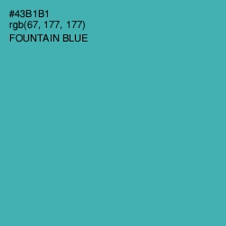 #43B1B1 - Fountain Blue Color Image