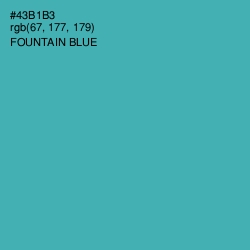 #43B1B3 - Fountain Blue Color Image