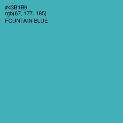#43B1B9 - Fountain Blue Color Image