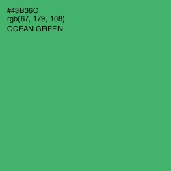 #43B36C - Ocean Green Color Image